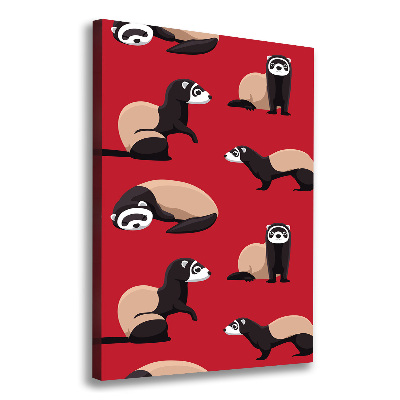 Wandbild vertikales Frettchen