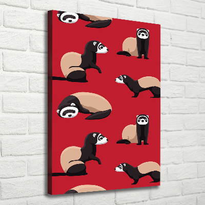 Wandbild vertikales Frettchen