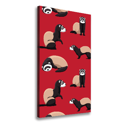 Wandbild vertikales Frettchen