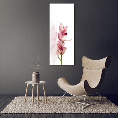Foto leinwand vertikales Rosa Orchidee