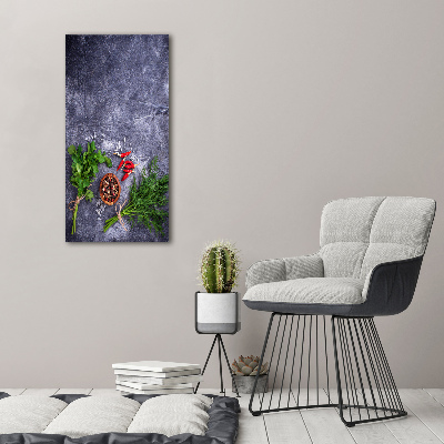 Foto auf leinwand vertikales Kräuter und Gewürze