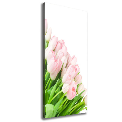 Foto auf leinwand vertikales Rosa Tulpen