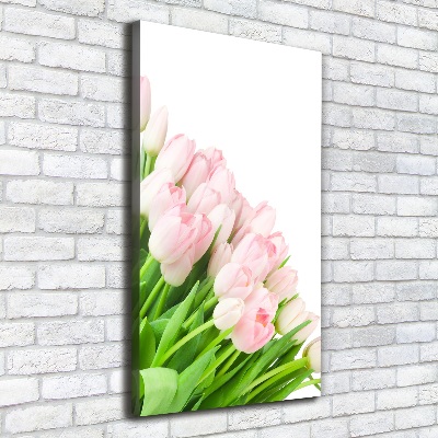 Foto auf leinwand vertikales Rosa Tulpen