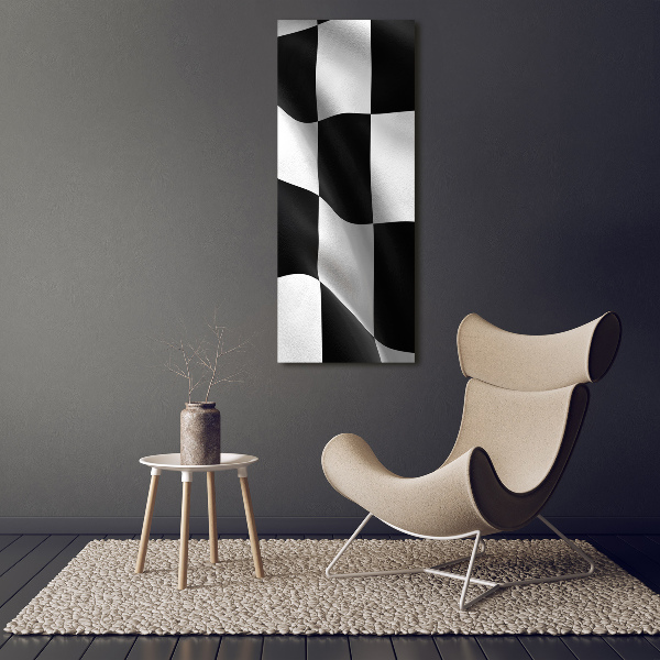 Wandbild vertikales Zielflagge