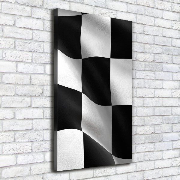 Wandbild vertikales Zielflagge