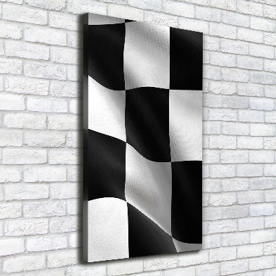 Wandbild vertikales Zielflagge