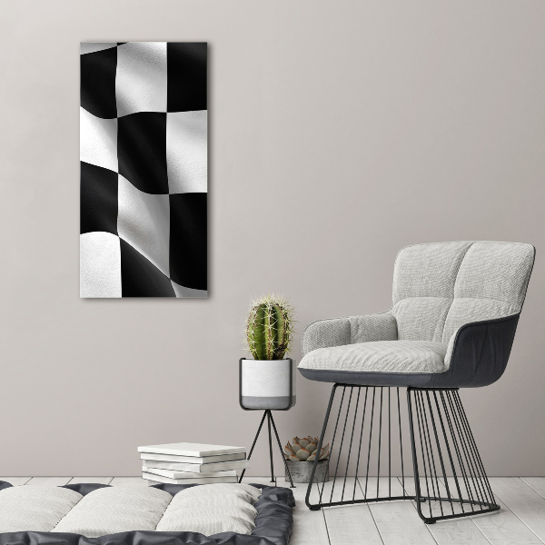 Wandbild vertikales Zielflagge