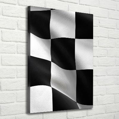 Wandbild vertikales Zielflagge