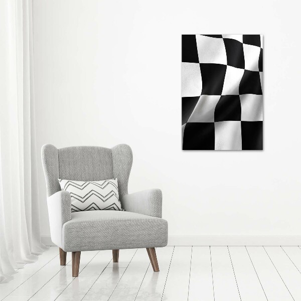 Wandbild vertikales Zielflagge