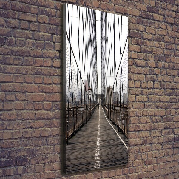 Foto leinwand vertikales Brooklyn Bridge