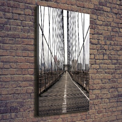 Foto leinwand vertikales Brooklyn Bridge