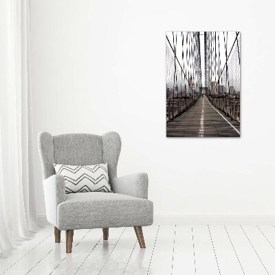 Foto leinwand vertikales Brooklyn Bridge