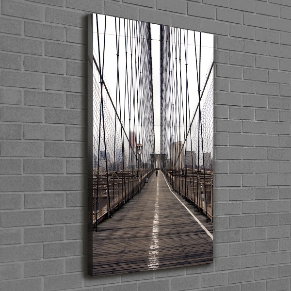 Foto leinwand vertikales Brooklyn Bridge