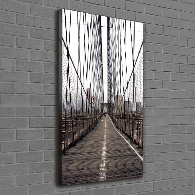 Foto leinwand vertikales Brooklyn Bridge