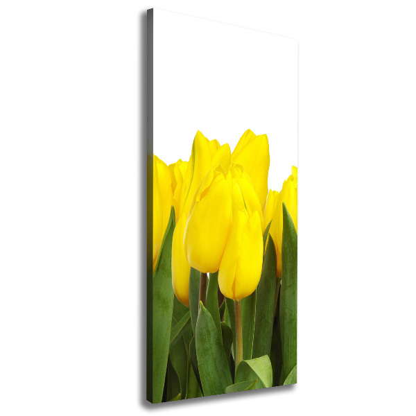 Foto auf leinwand vertikales Gelbe Tulpen