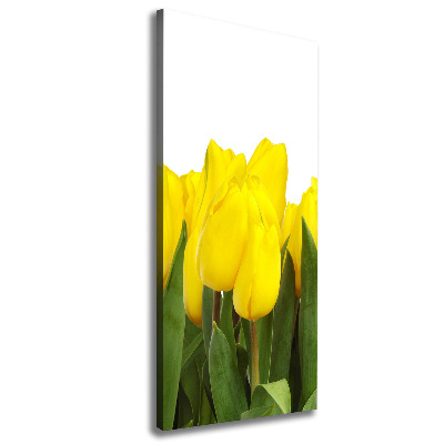 Foto auf leinwand vertikales Gelbe Tulpen