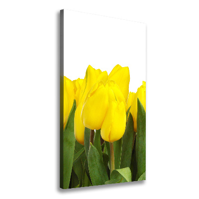 Foto auf leinwand vertikales Gelbe Tulpen