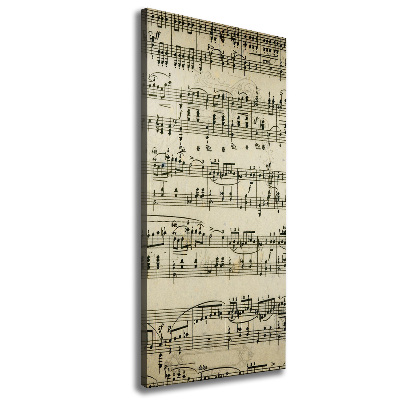 Wandbild vertikales Noten auf einem Stab