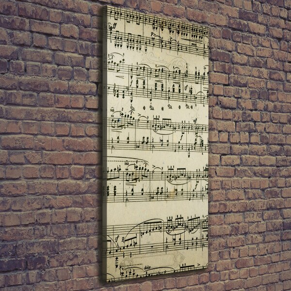 Wandbild vertikales Noten auf einem Stab