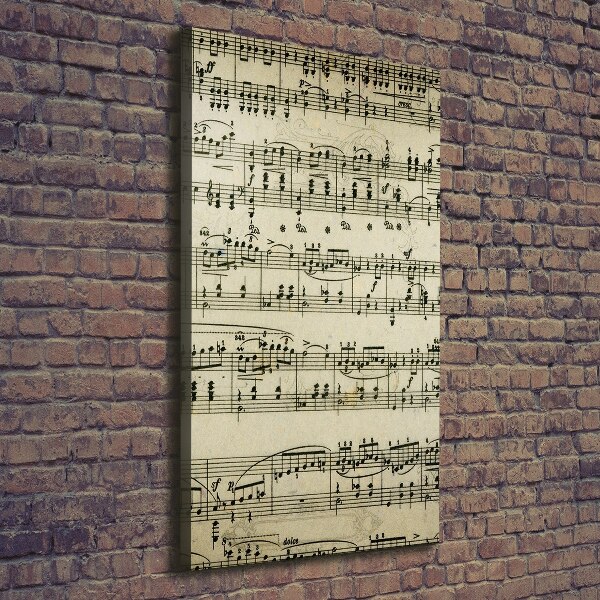 Wandbild vertikales Noten auf einem Stab