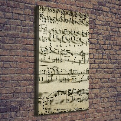 Wandbild vertikales Noten auf einem Stab