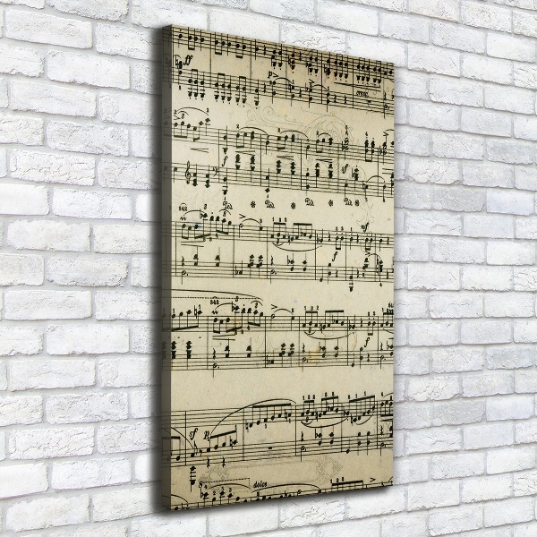 Wandbild vertikales Noten auf einem Stab