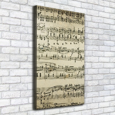 Wandbild vertikales Noten auf einem Stab