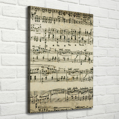 Wandbild vertikales Noten auf einem Stab