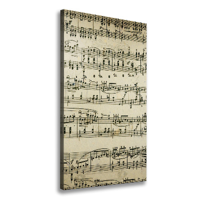 Wandbild vertikales Noten auf einem Stab