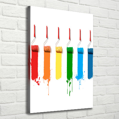 Foto auf leinwand vertikales Farbrollen