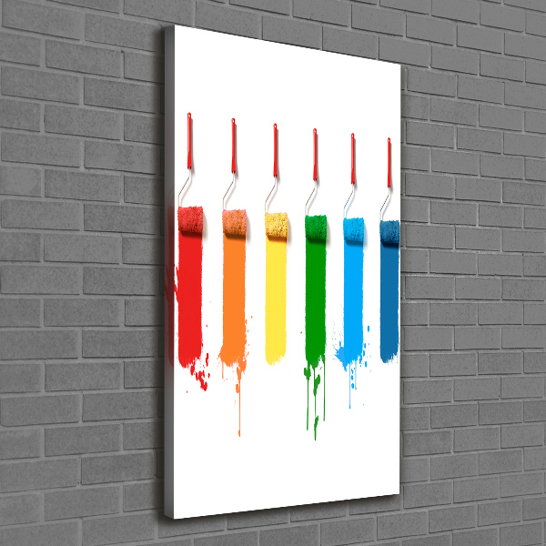 Foto auf leinwand vertikales Farbrollen