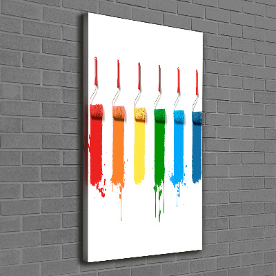 Foto auf leinwand vertikales Farbrollen