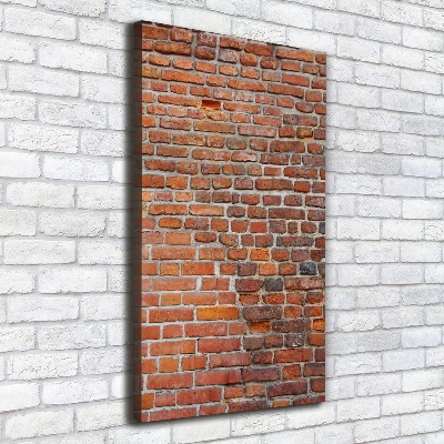 Foto auf leinwand vertikales Ziegelmauer