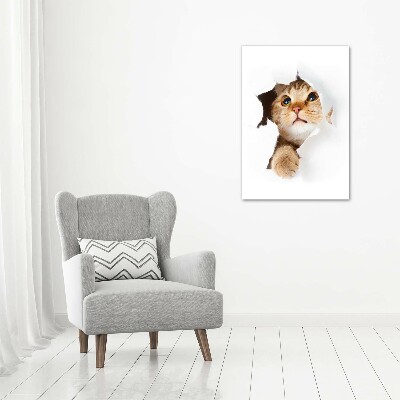 Wandbild vertikales Katze