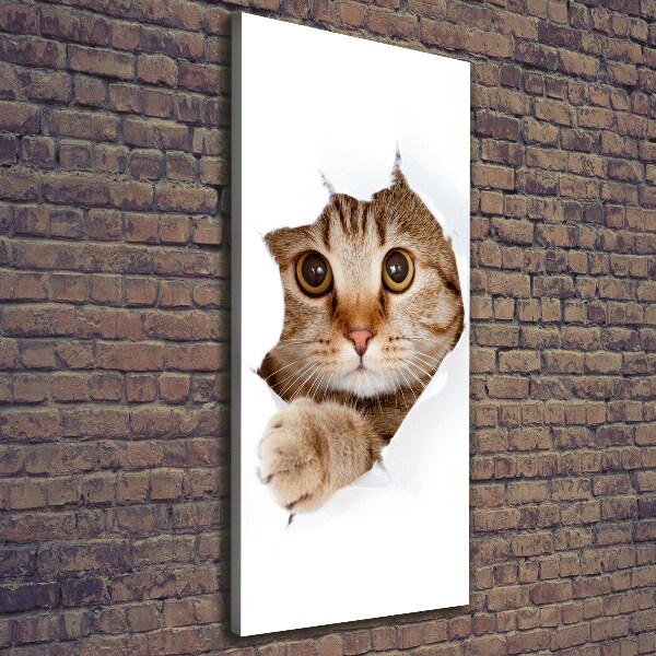 Wandbild vertikales Katze