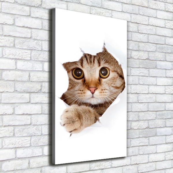Wandbild vertikales Katze