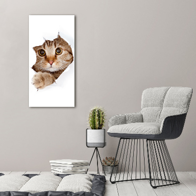 Wandbild vertikales Katze