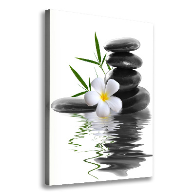 Wandbild vertikales Orchidee und Steine