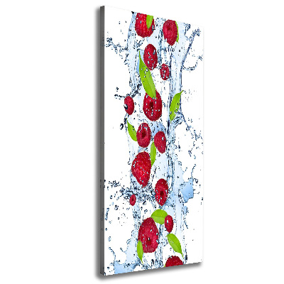 Foto leinwand vertikales Himbeeren