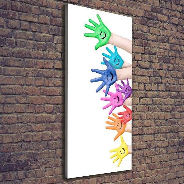 Foto auf leinwand vertikales Bemalte Hände