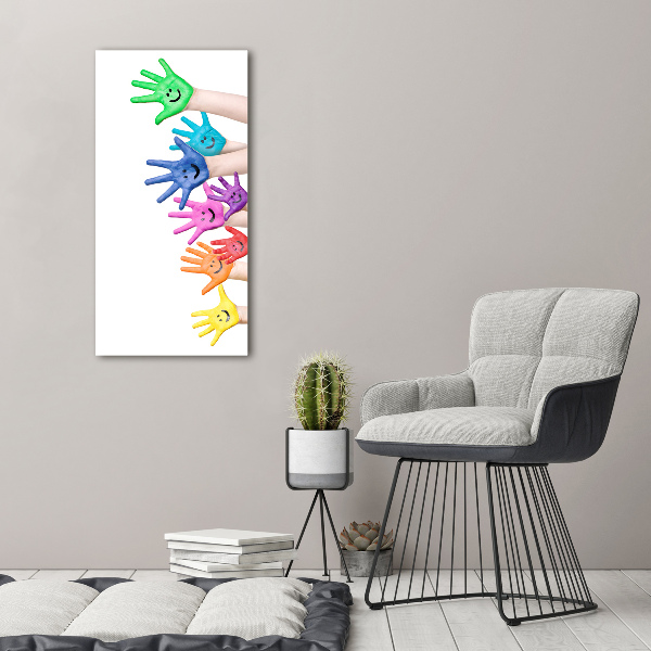 Foto auf leinwand vertikales Bemalte Hände