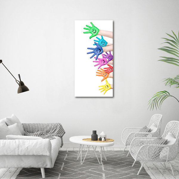 Foto auf leinwand vertikales Bemalte Hände