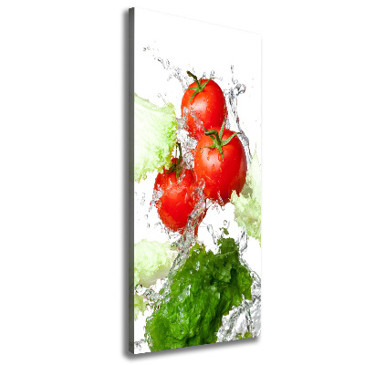 Wandbild vertikales Tomaten und Salat