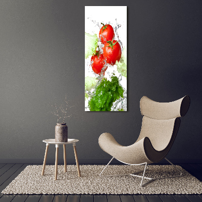 Wandbild vertikales Tomaten und Salat