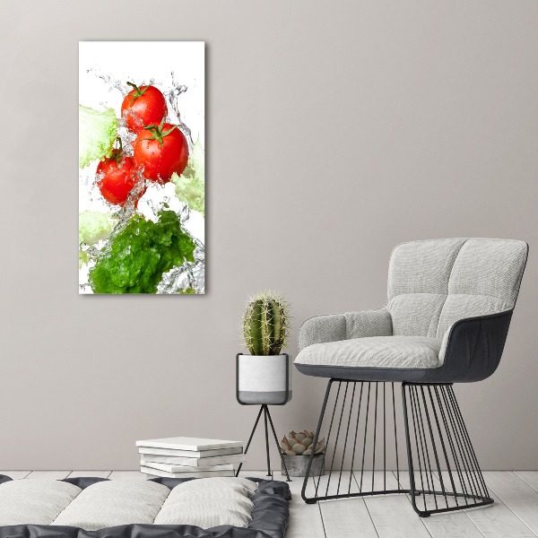 Wandbild vertikales Tomaten und Salat