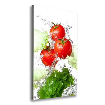 Wandbild vertikales Tomaten und Salat