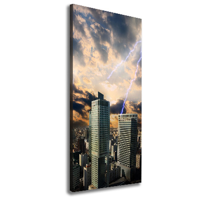 Wandbild vertikales Sturm über Warschau