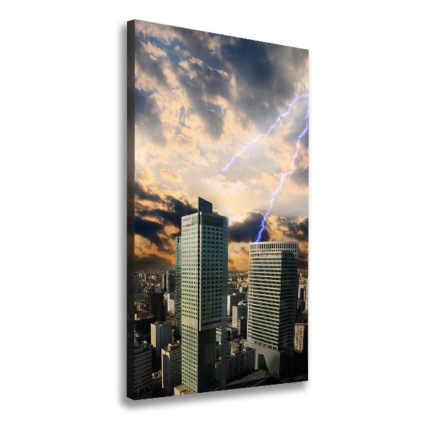 Wandbild vertikales Sturm über Warschau