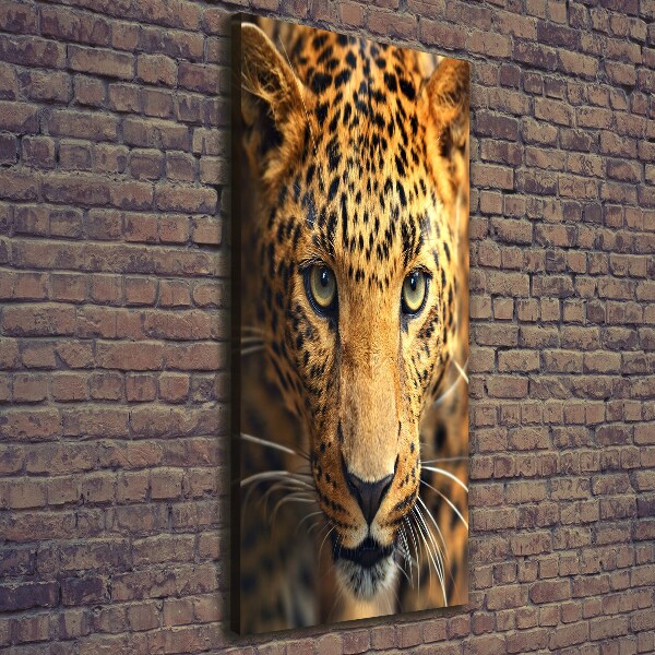 Foto leinwand vertikales Leopard