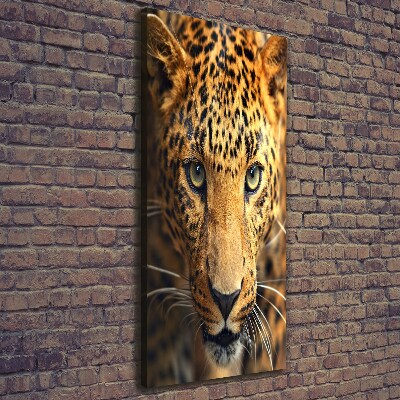 Foto leinwand vertikales Leopard